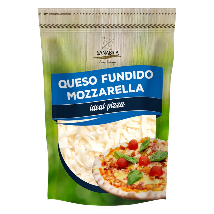 Queso rallado Mozzarella SANABRIA Fundido Especial Pizza bolsa 150 g