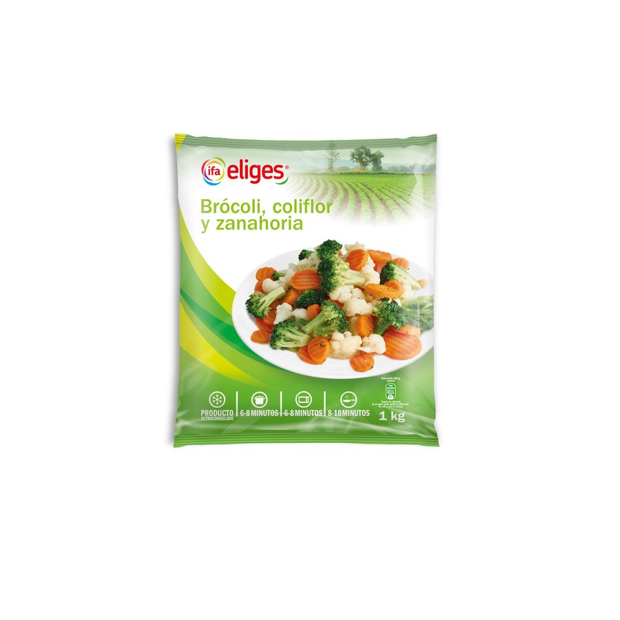 Brocoli coliflor y zanahoria congelada IFA ELIGES 1 k