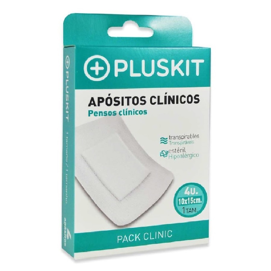 Apósitos clínicos 10X15 cm paquete 4 unidades