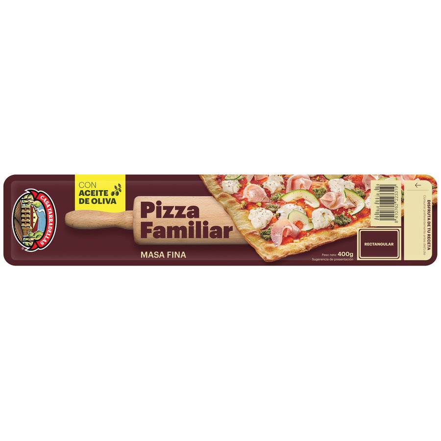 Masa refrigerada pizza familiar TARRADELLAS rectangular 400 g