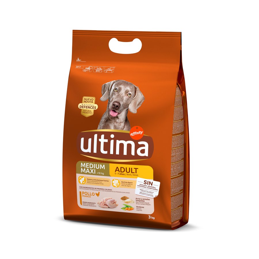 Alimento perro medium/maxi ULTIMA pollo 3 kg