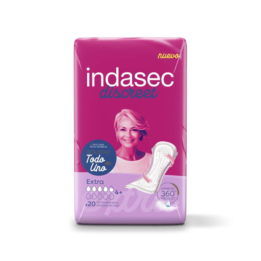 Compresas incontinencia INDASEC Discreet Extra 20 unidades