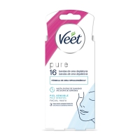 Bandas cera depilatoria facial VEET pel sensíbel 16 unidades