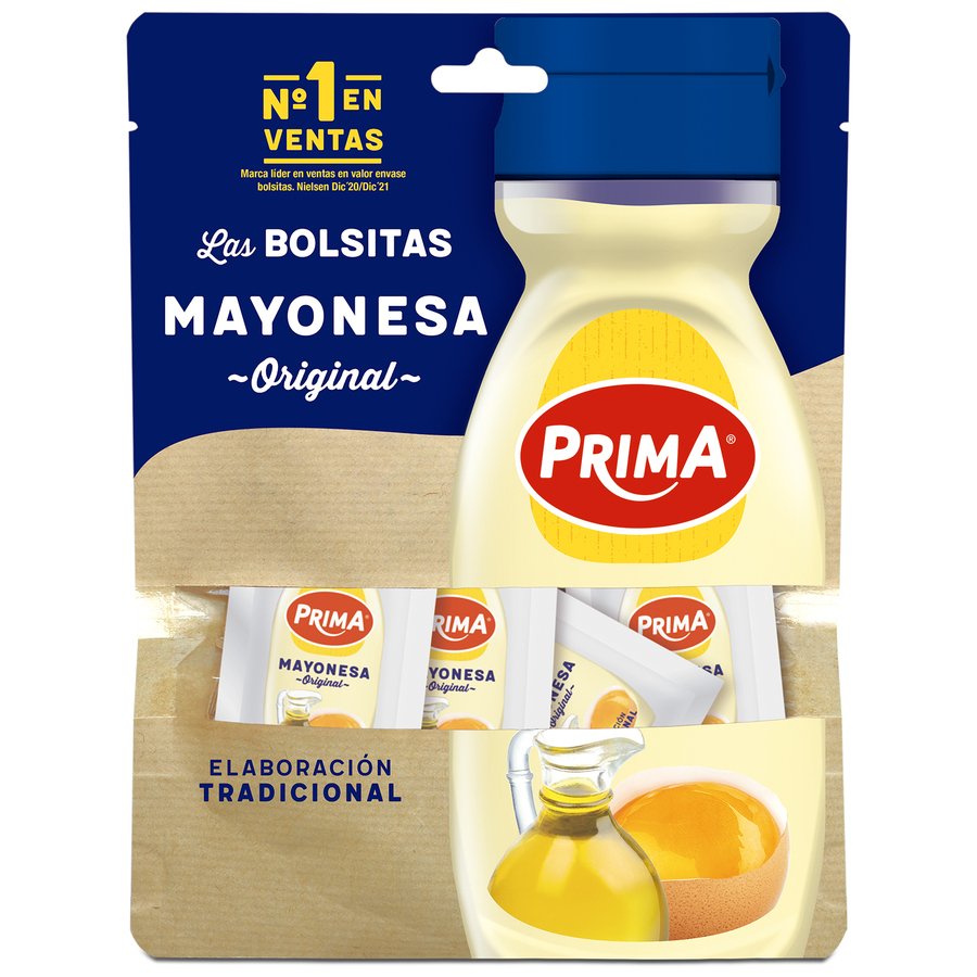 Mayonesa PRIMA bolsita 10 ml pack 12 unidades