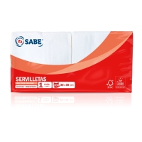 Servilletas blancas 30x30 cm. IFA SABE 200 unidades