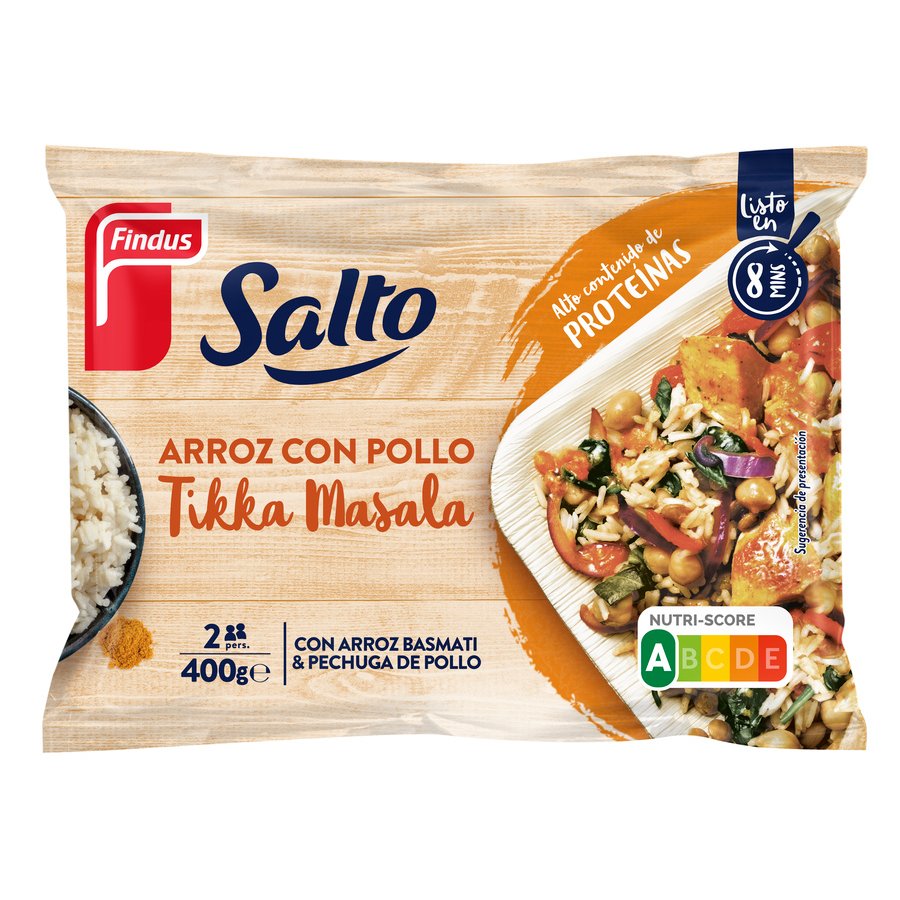 Arroz con pollo Tikka Masala congelado Salto FINDUS 400 g