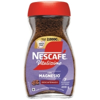Café soluble NESCAFE descafeinado con magnesio Vitalissimo 200 g