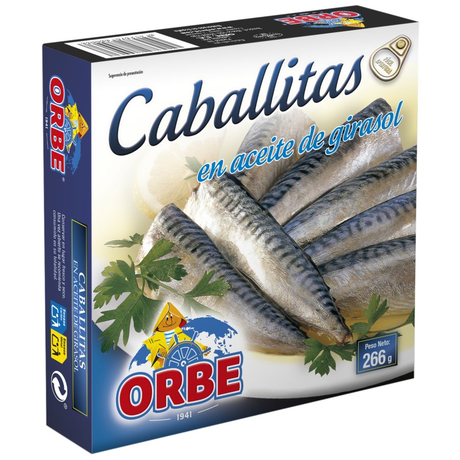Caballitas ORBE en aceite de girasol 266 g pn.