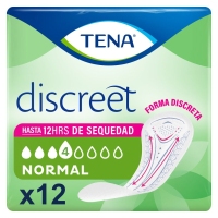 Compresas incontinencia TENA Discreet Normal 12 unidades