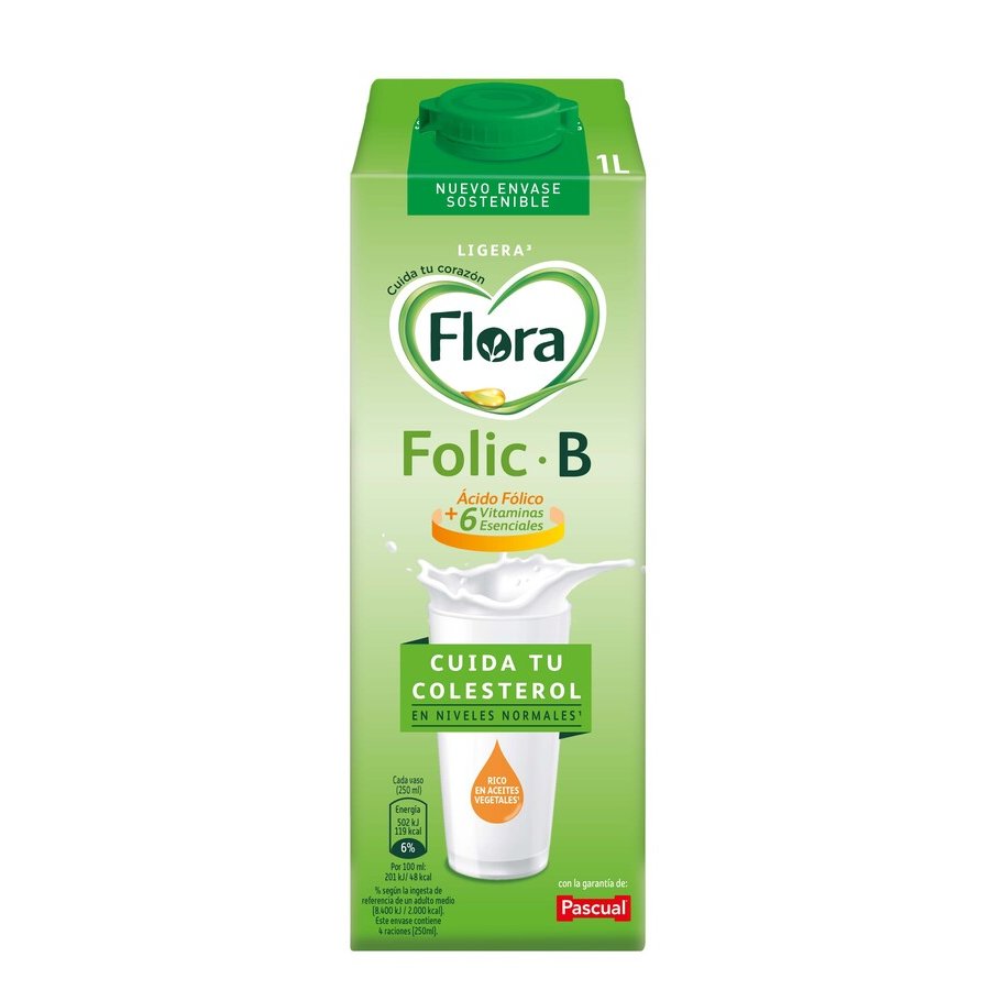 Preparado lácteo FLORA ligera folic-b brik 1 l