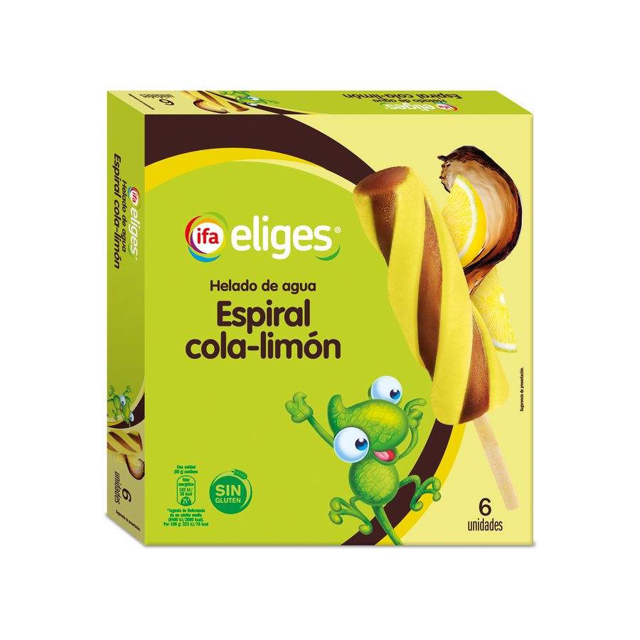Helado de agua IFA ELIGES espiral cola limón 6X50 g