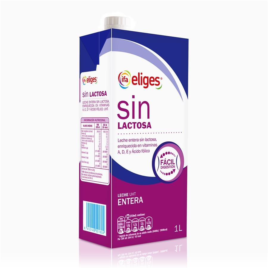 Leche sin lactosa entera IFA ELIGES 1 l