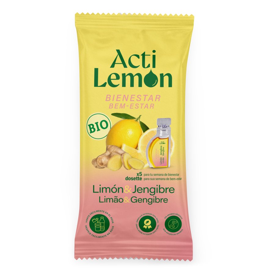 Actilemon limón-jengibre bio 5 unidades x 15 ml