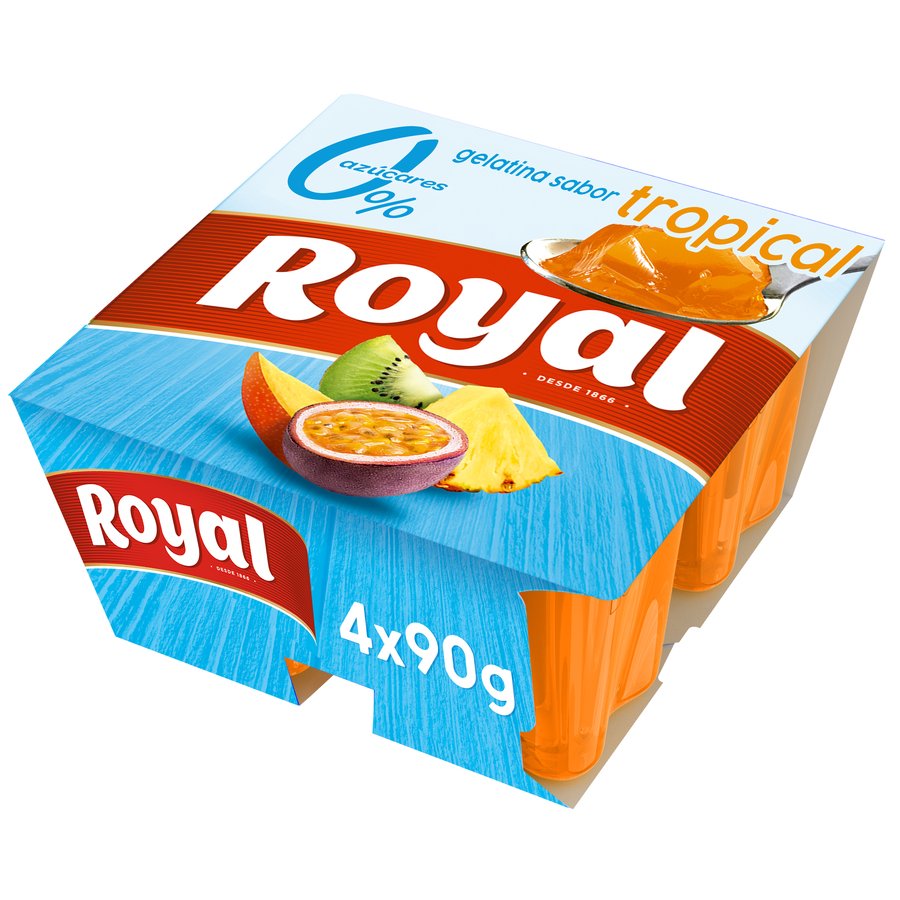 Gelatina ROYAL Tropical 0% 4 x 90 g