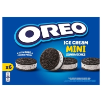 Xeado sándwich mini OREO 6 unidades 198 g