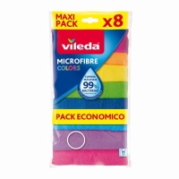 Baeta VILEDA microfibras colors 8 unidades