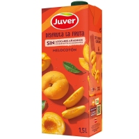 Néctar melocotón JUVER Disfruta sin azúcar añadido 1,5 l