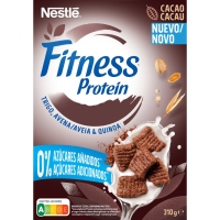 Cereais NESTLE Fitness proteína cacao 0% azucres engadidos 310 g