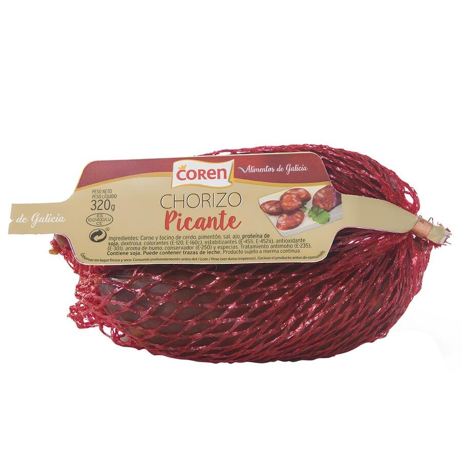 Chorizo COREN picante malla 320 g
