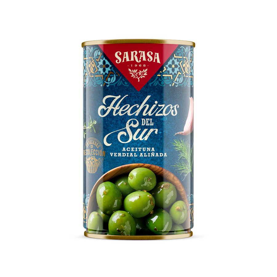 Aceituna aliñada SARASA Hechizos del Sur 185 g pne.