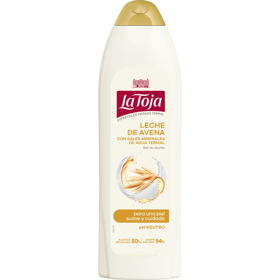 Gel de ducha LA TOJA leche de avena 600 ml