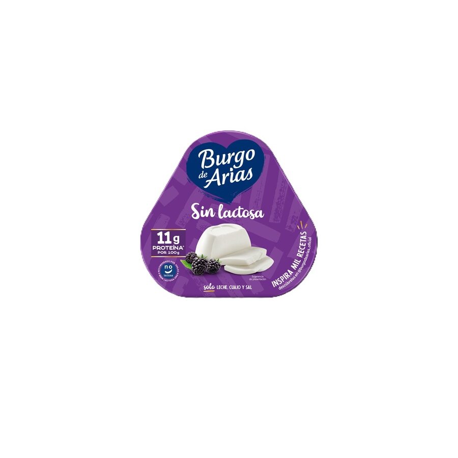 Queso BURGO DE ARIAS mini sin lactosa pack 3x72 g
