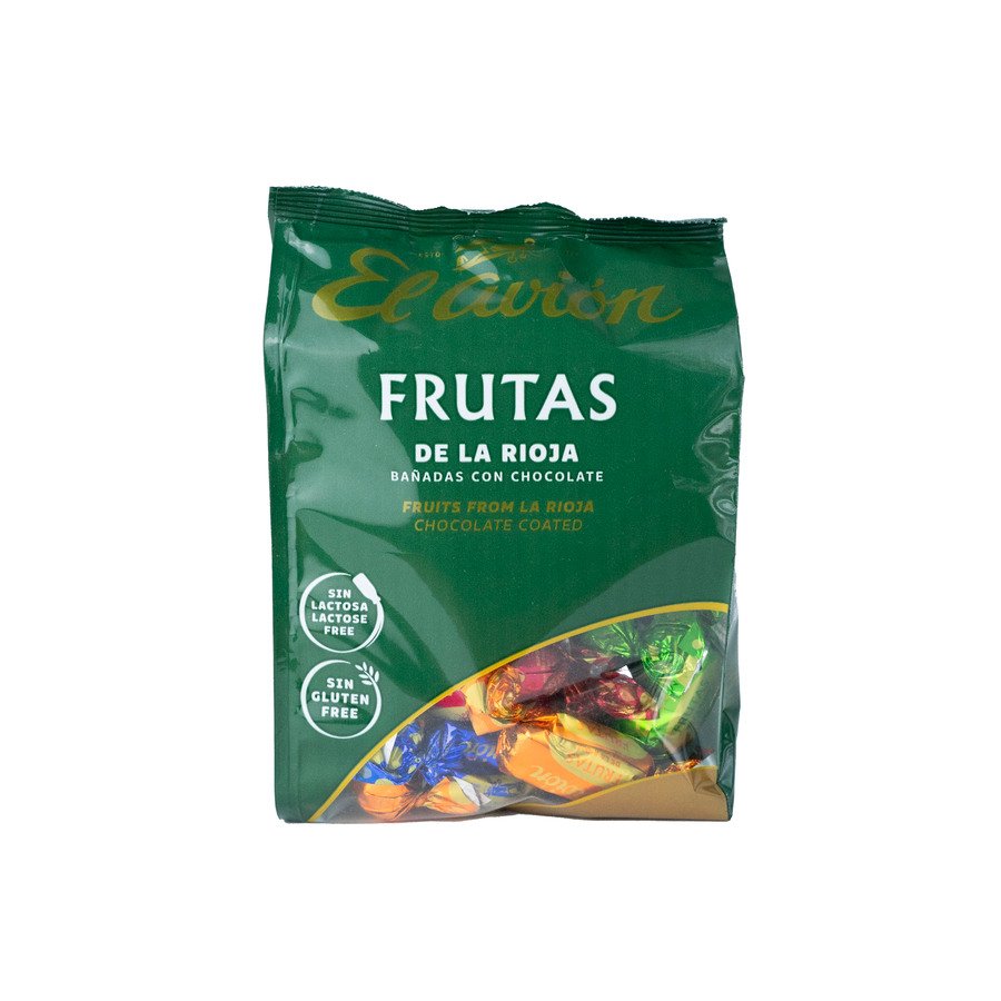Frutas de La Rioja bañadas en chocolate EL AVION 200 g