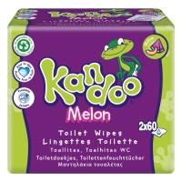 Toalliñas wc KANDOO melón lote 2x60 unidades
