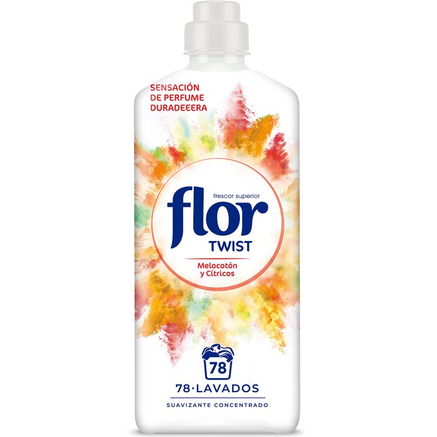 Suavizante concentrado FLOR twist melocotón y cítricos 78 dosis 1,404 l