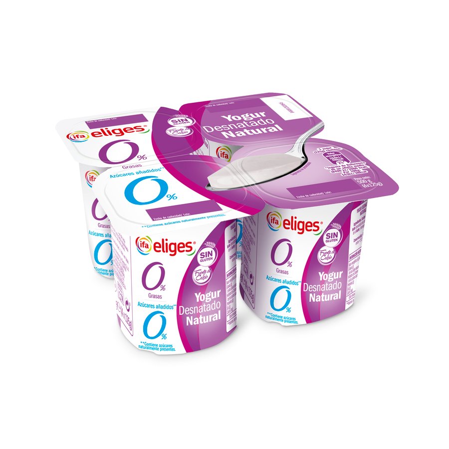 Yogur desnatado IFA ELIGES Natural pack 4x125 g