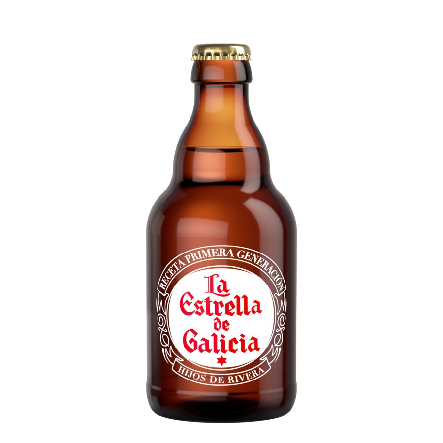 Cerveza ESTRELLA GALICIA Receta Primera Generación botella steiner 33 cl