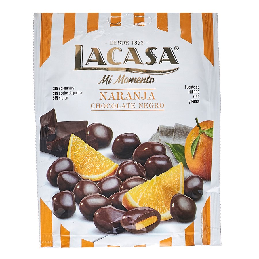 Bombones de naranja con chocolate negro LACASA 125 g