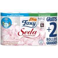 Papel higiénico FOXY seda 3 capas 4+2 rollos gratis