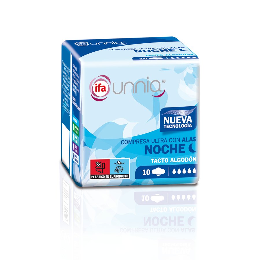 Compresas IFA UNNIA ultra alas noche 10 unidades