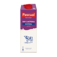 Leche sin lactosa entera PASCUAL brik 1 l
