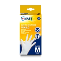 Guantes multiusos vinilo sin polvo IFA SABE talla mediana 10 unidades