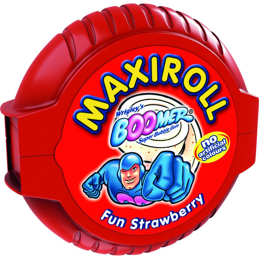 Chicle BOOMER maxi roll Fresa 56 g