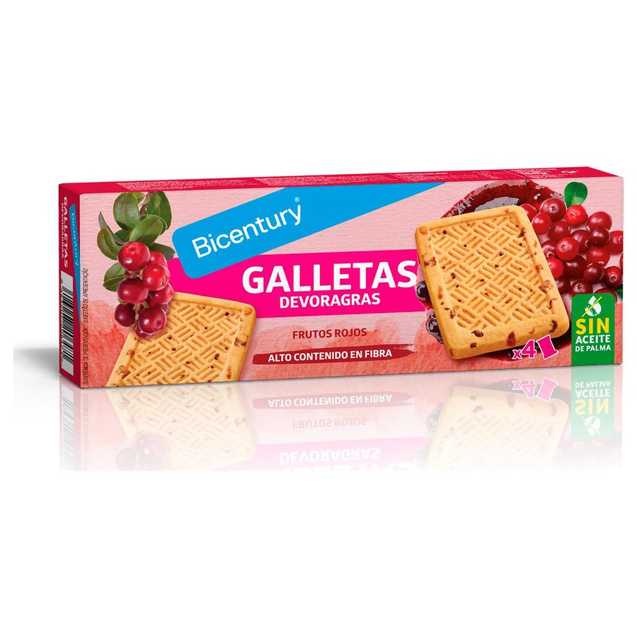 Galletas BICENTURY Devoragras frutos rojos 160 g
