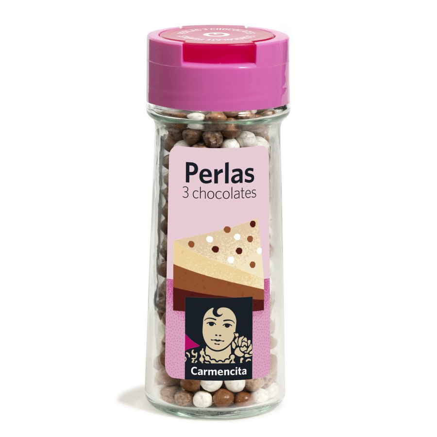 Perlas 3 chocolates CARMENCITA frasco 45 g