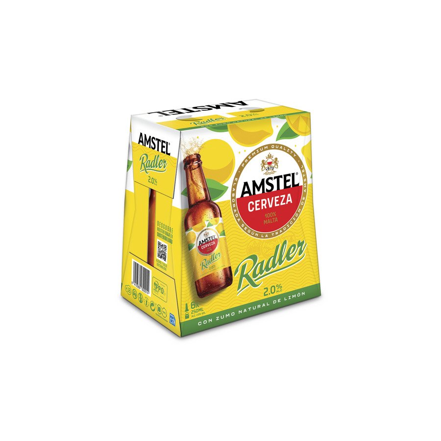 Cerveza AMSTEL Radler limón pack 6x25 cl