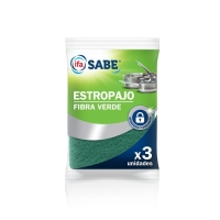 Estropajo fibra verde IFA SABE 3 unidades