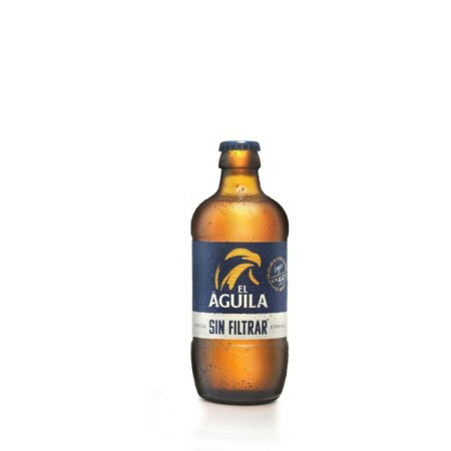Cerveza EL AGUILA sin filtrar botella 33 cl