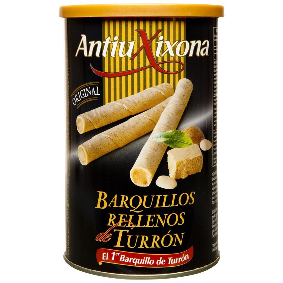 Barquillos ANTIU XIXONA rellenos de turrón 200 g