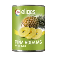 Piña en su jugo IFA ELIGES rodajas lata 490 g  pne.