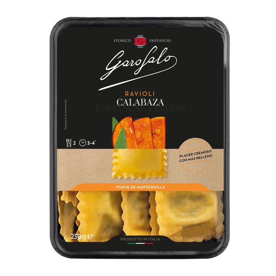 Ravioli refrigerado GAROFALO calabaza 230 g