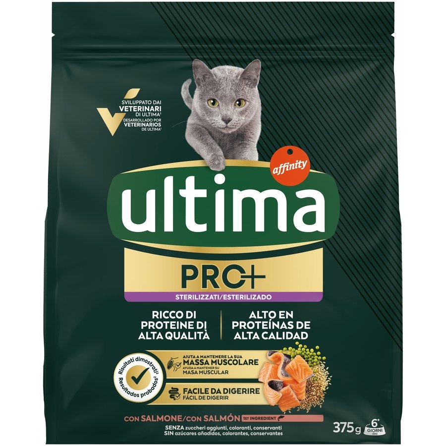Alimento gato esterilizados ULTIMA Pro+ salmón 375 g