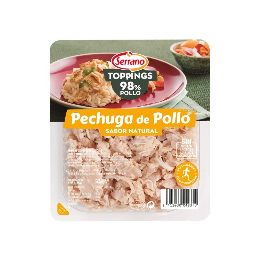Pechuga de pollo SERRANO Toppings natural 140 g