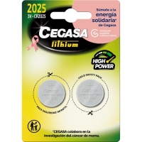 Pila CEGASA litio CR2025 3V blister 2 unidades