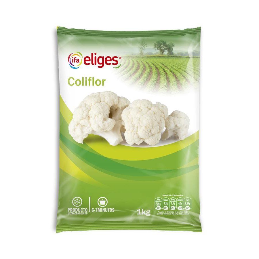 Coliflor congelada IFA ELIGES bolsa 1 kg