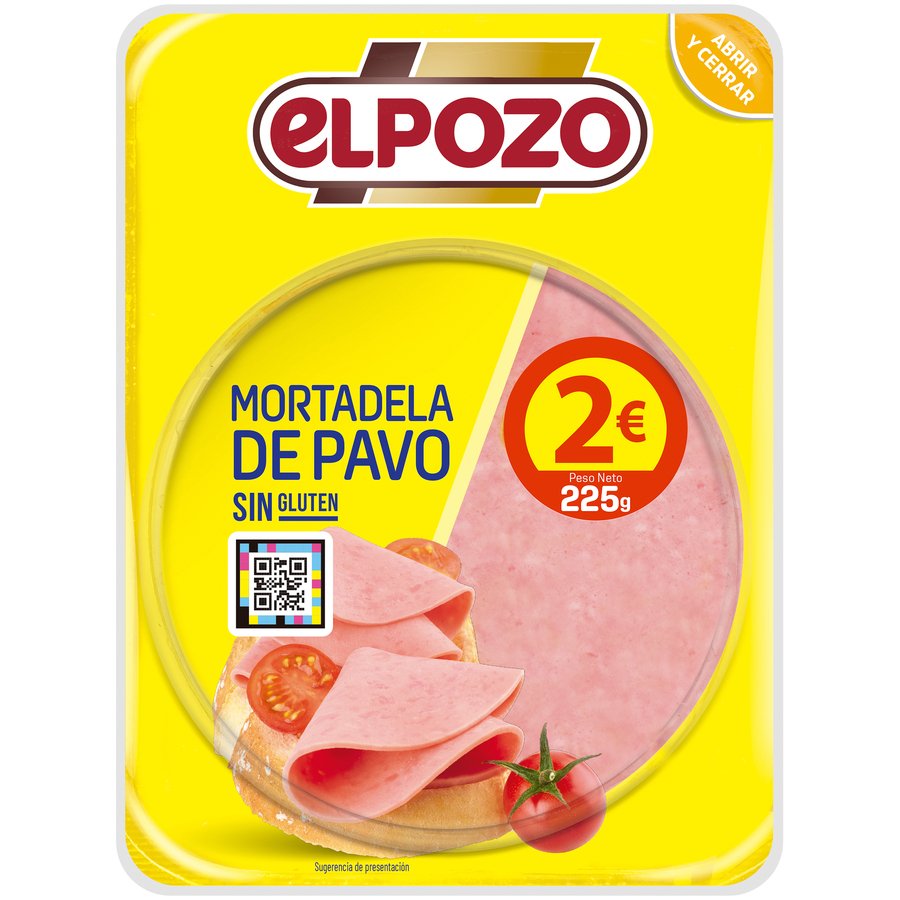 Mortadela de pavo ELPOZO lonchas 225 g